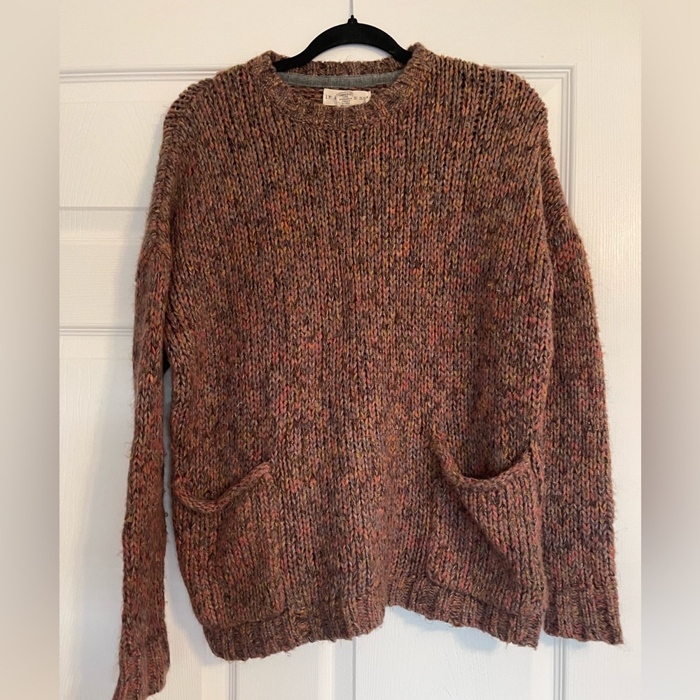 if it were me‎ Earthy Toned Marled Knit Sweater w/front pockets size small.